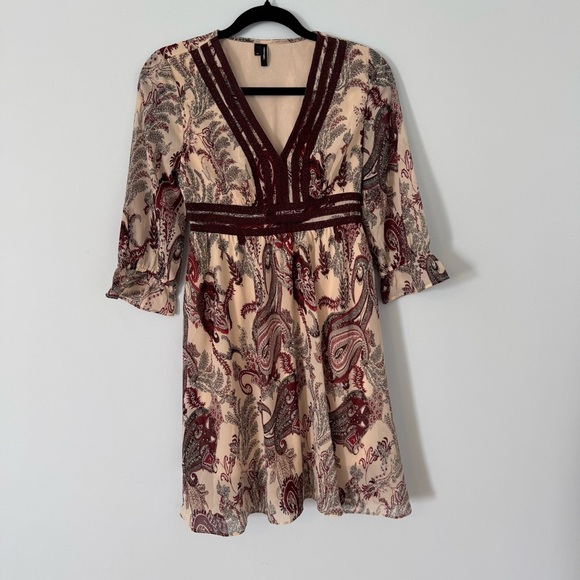 Vero Moda kimono style  Paisley Boho Dress XS - Picture 1 of 9